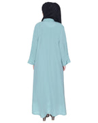 baraqah female sky blue color modest fashion abaya for women