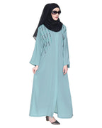 baraqah female sky blue color modest fashion abaya for women