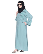 baraqah female sky blue color modest fashion abaya for women