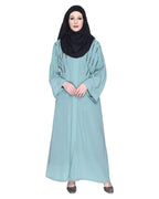 baraqah female sky blue color modest fashion abaya for women