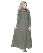 Subtle Mint Laced Dress Abaya