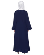 baraqah female blue color modest fashion abaya for women