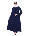 baraqah female blue color modest fashion abaya for women