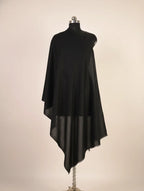 baraqah black color pure handmade pashmina stole for women 