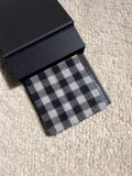 Black With White Bold Check Handmade Tweed
