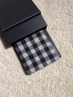 Black With White Bold Check Handmade Tweed
