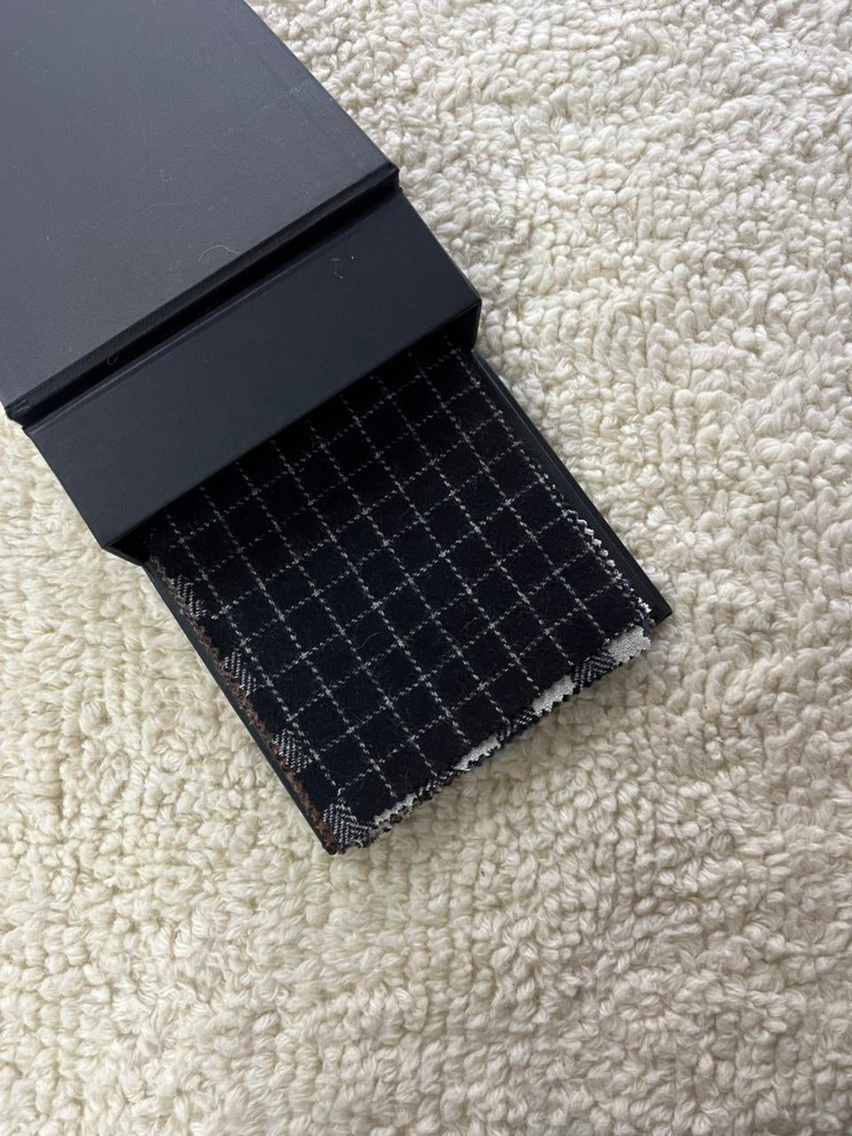 Black With White Merino Check
