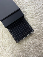 Black With White Merino Check
