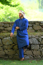 baraqah men blue color summer kurta pajama 