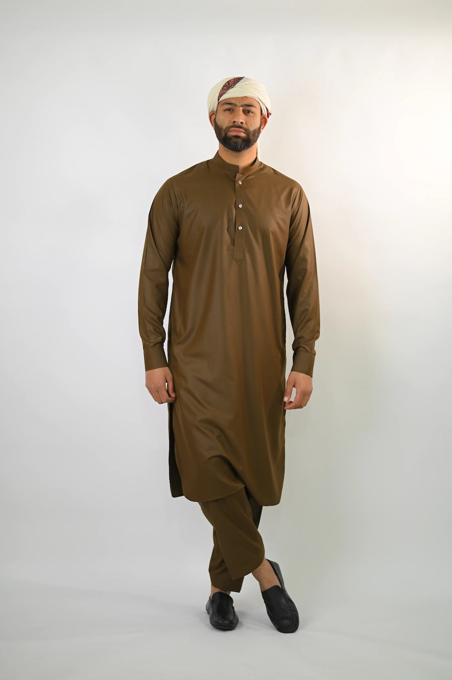brown color men summer kurta pajama 
