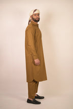 caramel brown summer kurta pajama for men 