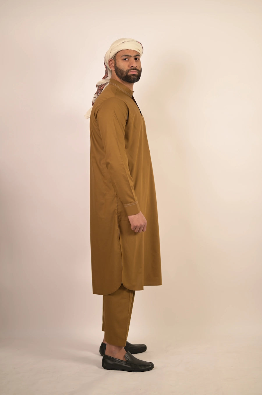 caramel brown summer kurta pajama for men 