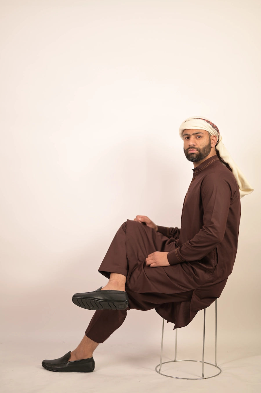 chocolate brown summer kurta pajama for men 