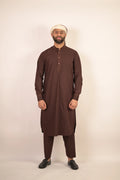 chocolate brown summer kurta pajama for men 