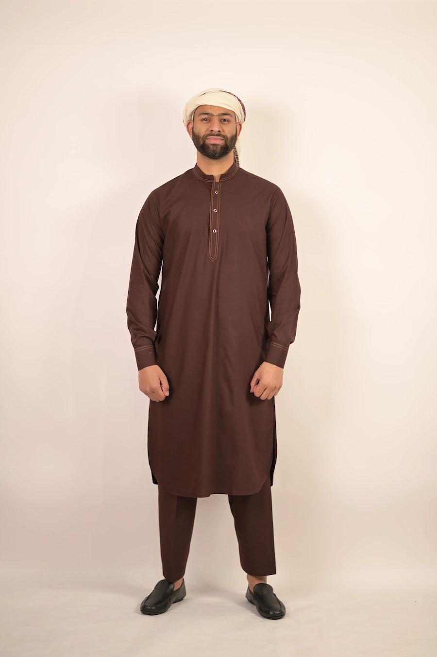 chocolate brown summer kurta pajama for men 