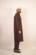 chocolate brown summer kurta pajama for men 