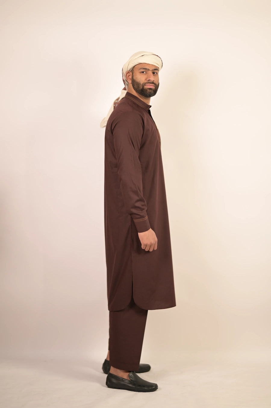 chocolate brown summer kurta pajama for men 