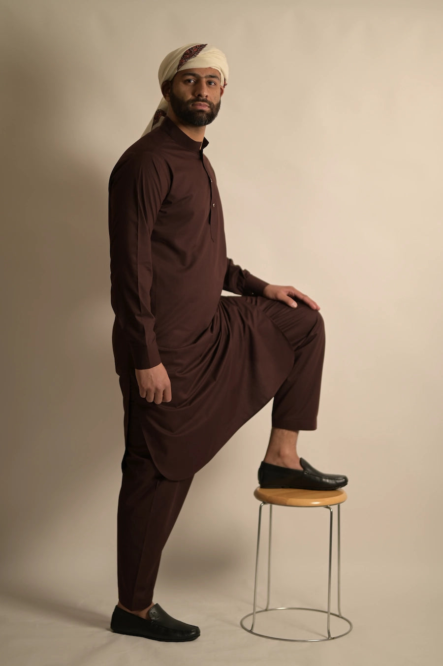 chocolate brown men summer kurta pajama