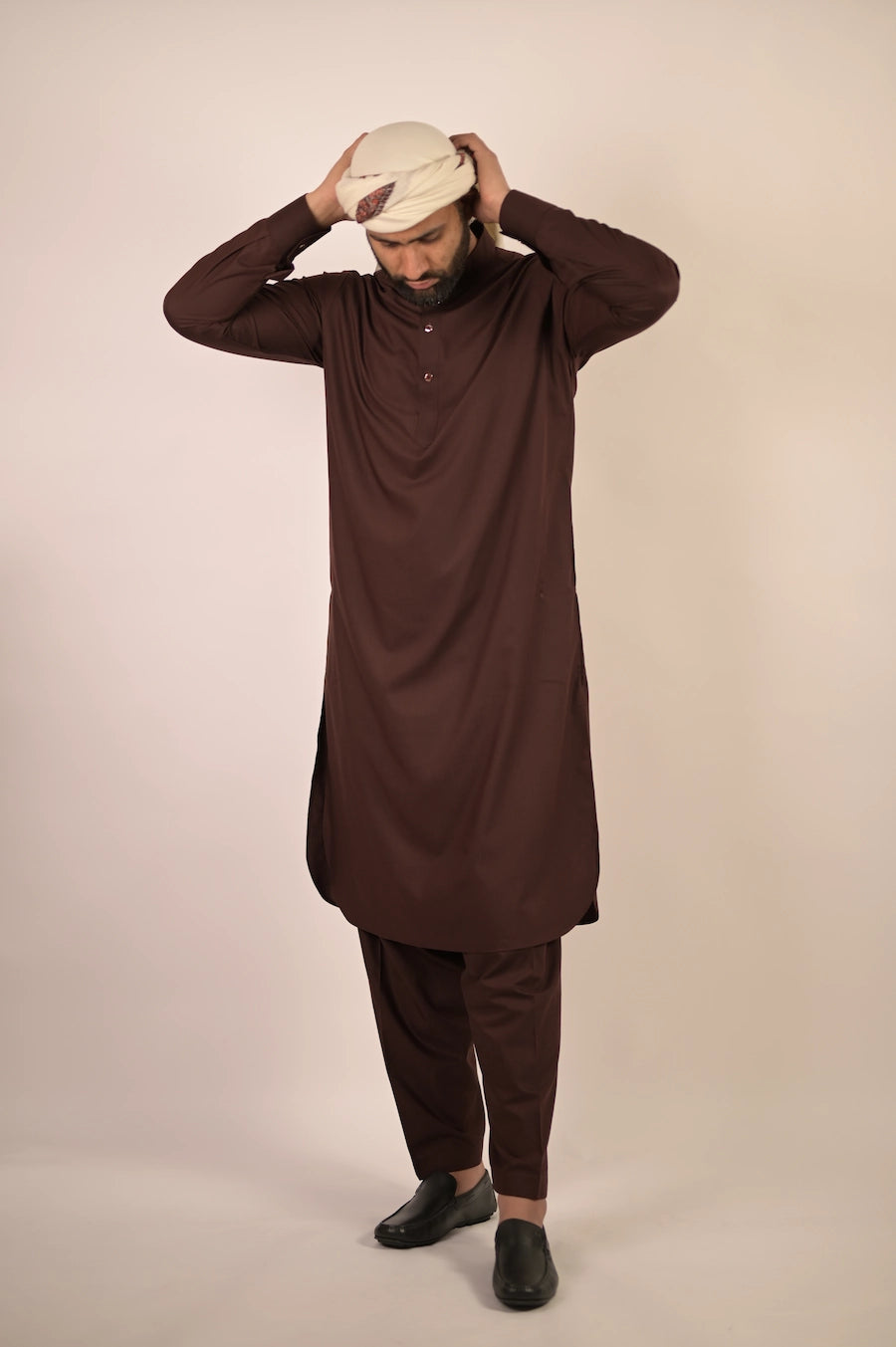 chocolate brown men summer kurta pajama
