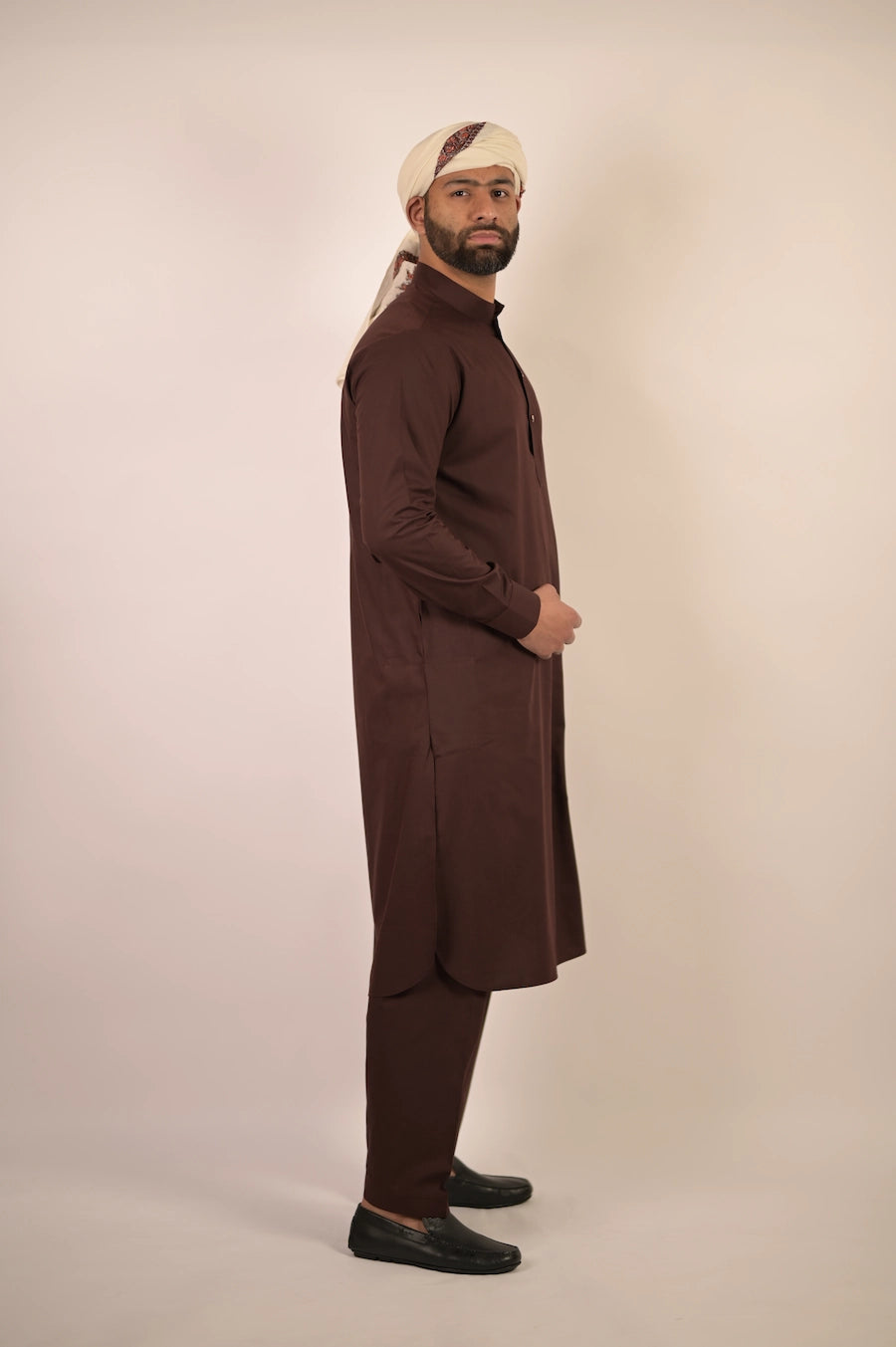 chocolate brown men summer kurta pajama