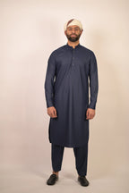 dark blue summer kurta pajama for men 