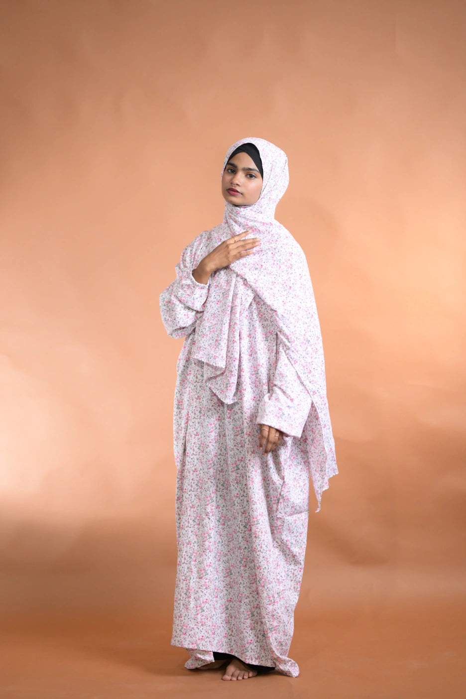 baraqah female floral abaya for women