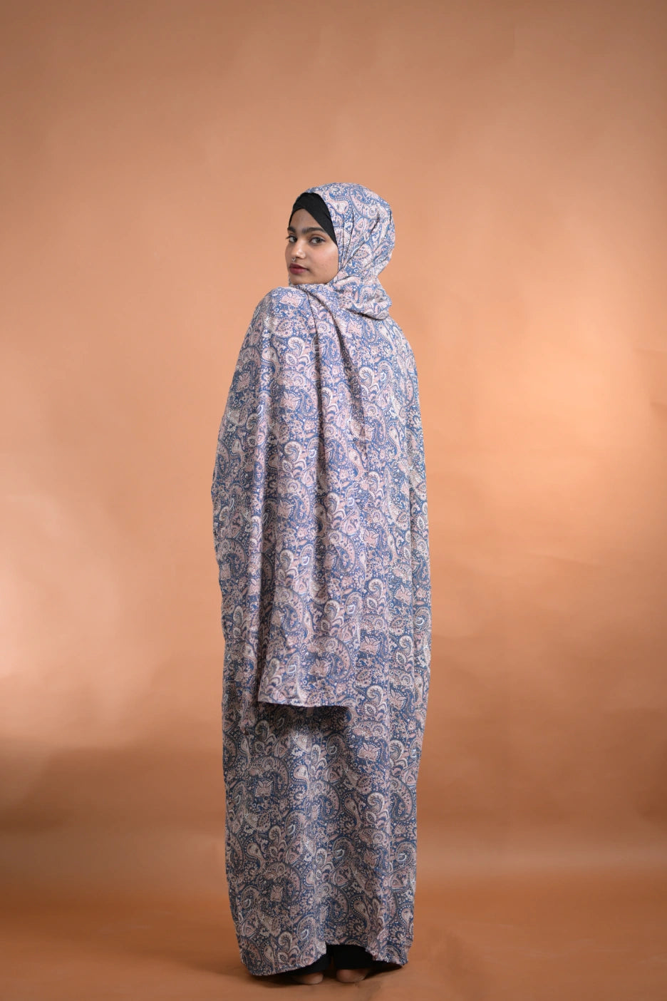 Cobalt Paisley Floral Abaya