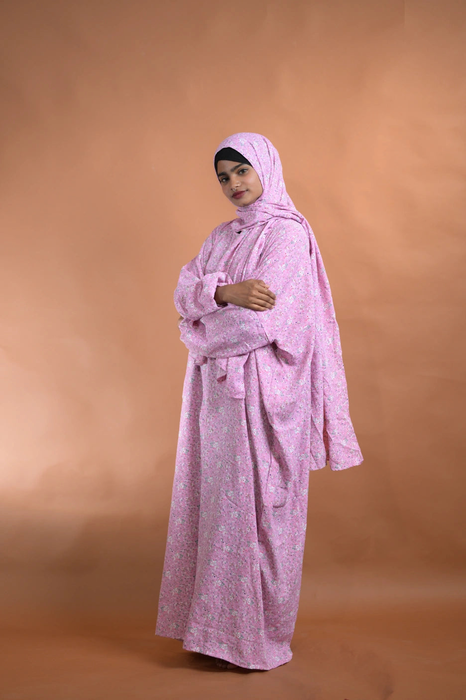 baraqah female floral prayer abaya for women