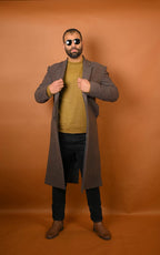baraqah fossil grey winter overcoat for men 