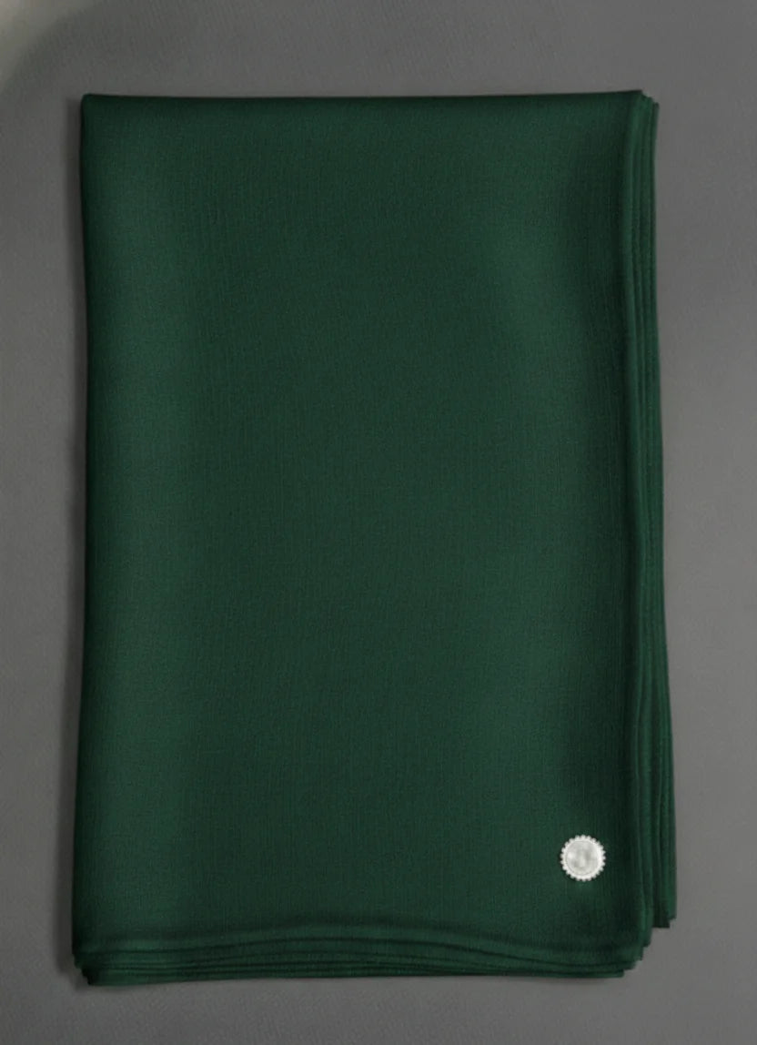 baraqah green color pure pashmina shawl for females 