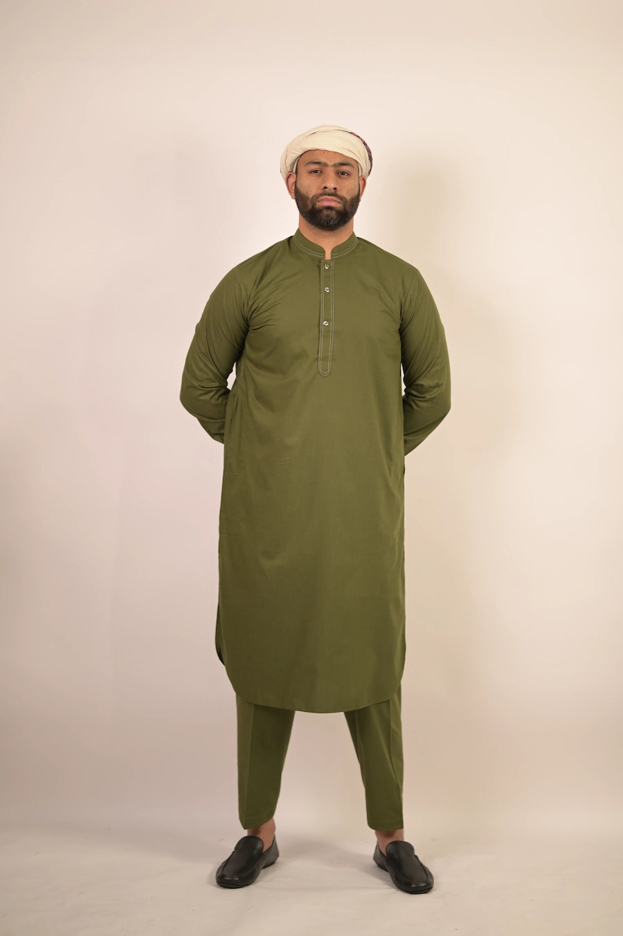green color summer kurta pajama for men 