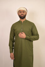 green color summer kurta pajama for men 