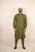green color summer kurta pajama for men 