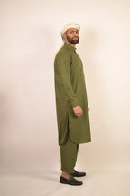 green color summer kurta pajama for men 