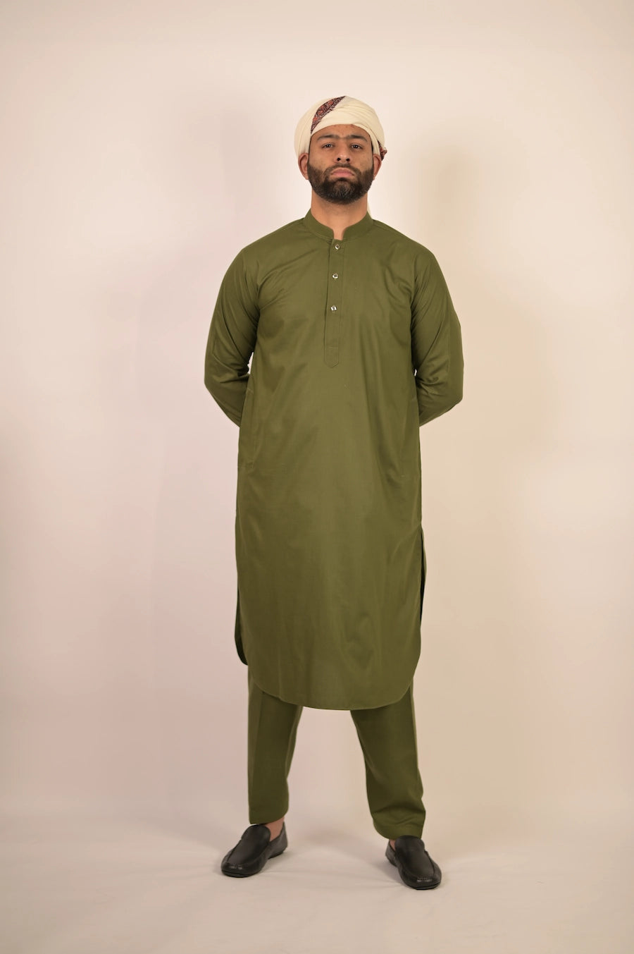 green color summer kurta pajama for men 