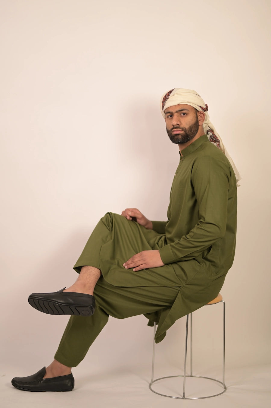 green color summer kurta pajama for men 
