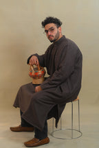 baraqah grey color men winter pheran 