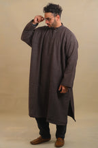 baraqah grey color men winter pheran 