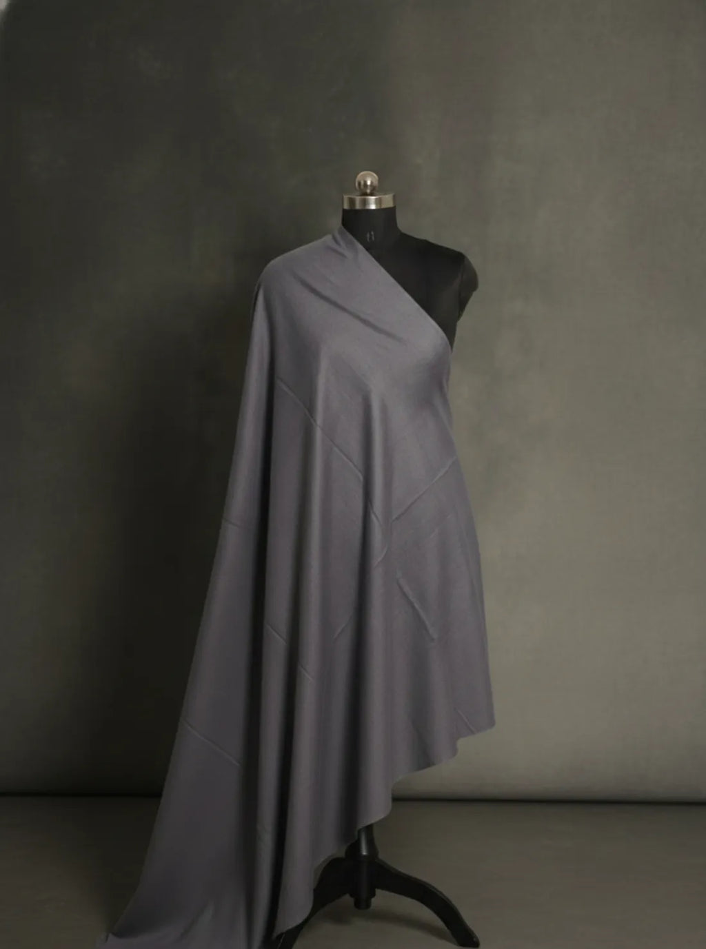 grey color pure handmade pashmina for women 