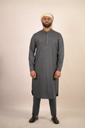 grey color summer kurta pajama for men 