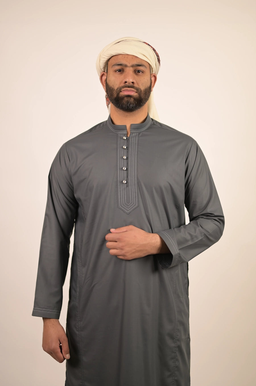 grey color summer kurta pajama for men 