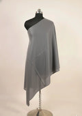 grey color pure pashmina female stole 