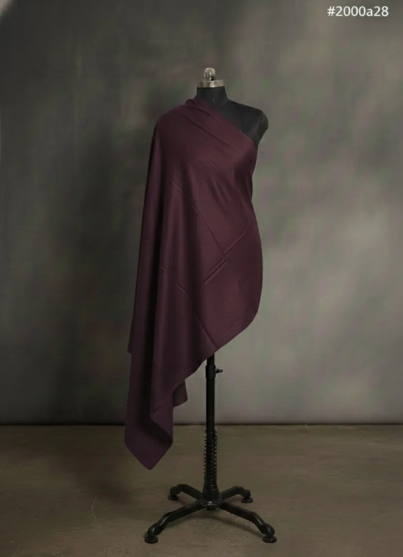 baraqah light burgundy pure handmade pashmina shawl for women 