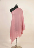 light carmine pink color pashmina female stole 
