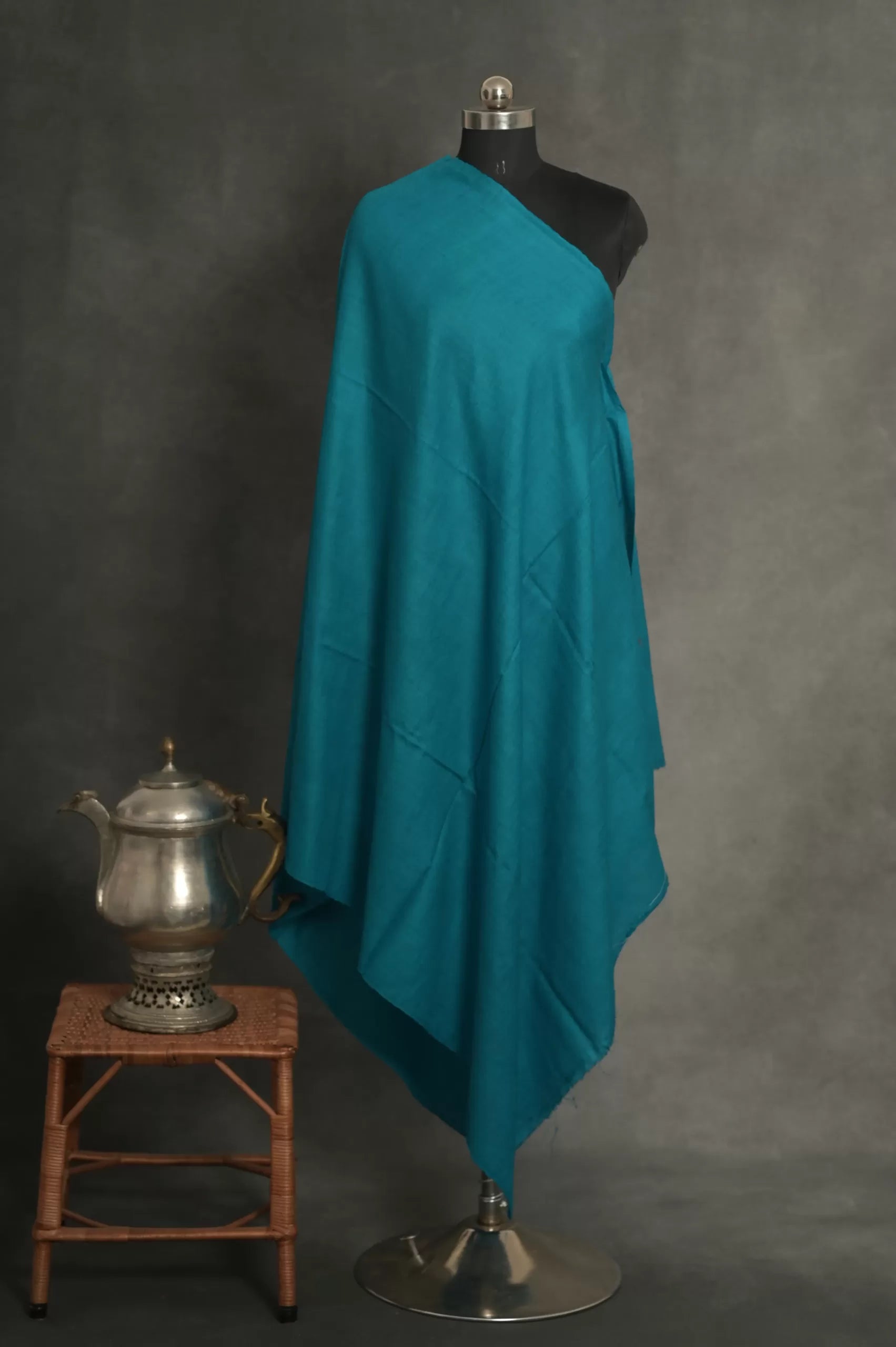 baraqah pure handmade blue  pashmina shawl 