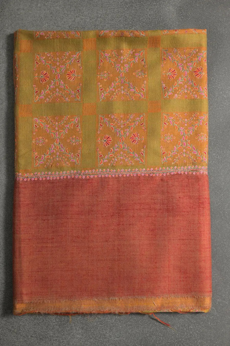 Multicolour, Reversible Aksi Dorukha Pashmina Shawl (GI Certified) For Women 