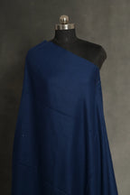 baraqah handmade pure pashmina deep blue color shawl for women 