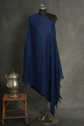 baraqah handmade pure pashmina deep blue color shawl for women 