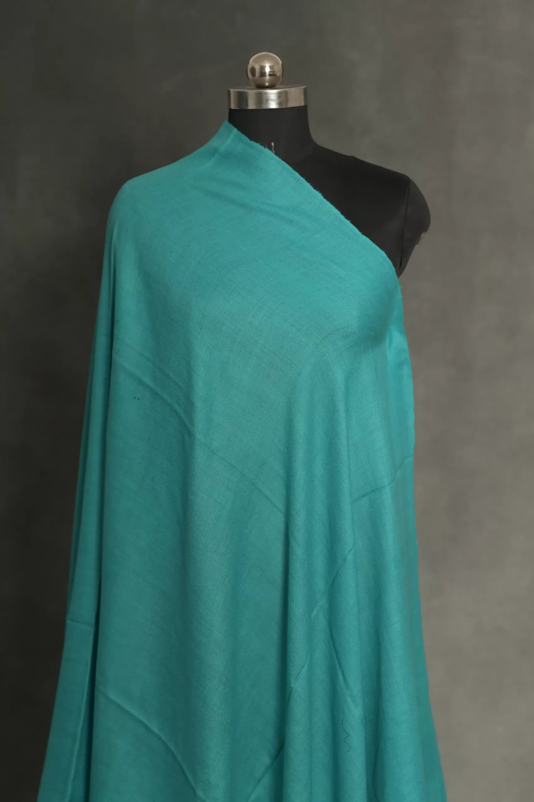 baraqah handmade pure pashmina ocean blue color shawl for women 