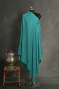 baraqah handmade pure pashmina ocean blue color shawl for women 